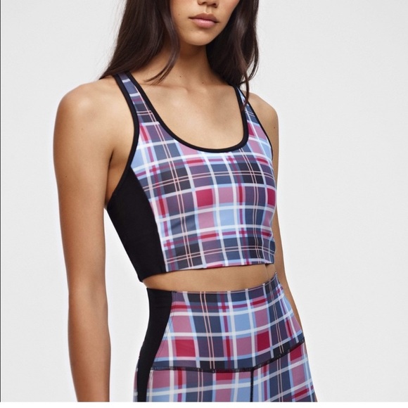 Splits59 Other - Splits59 Plaid Agathe Techflex Sports Bra Size M
